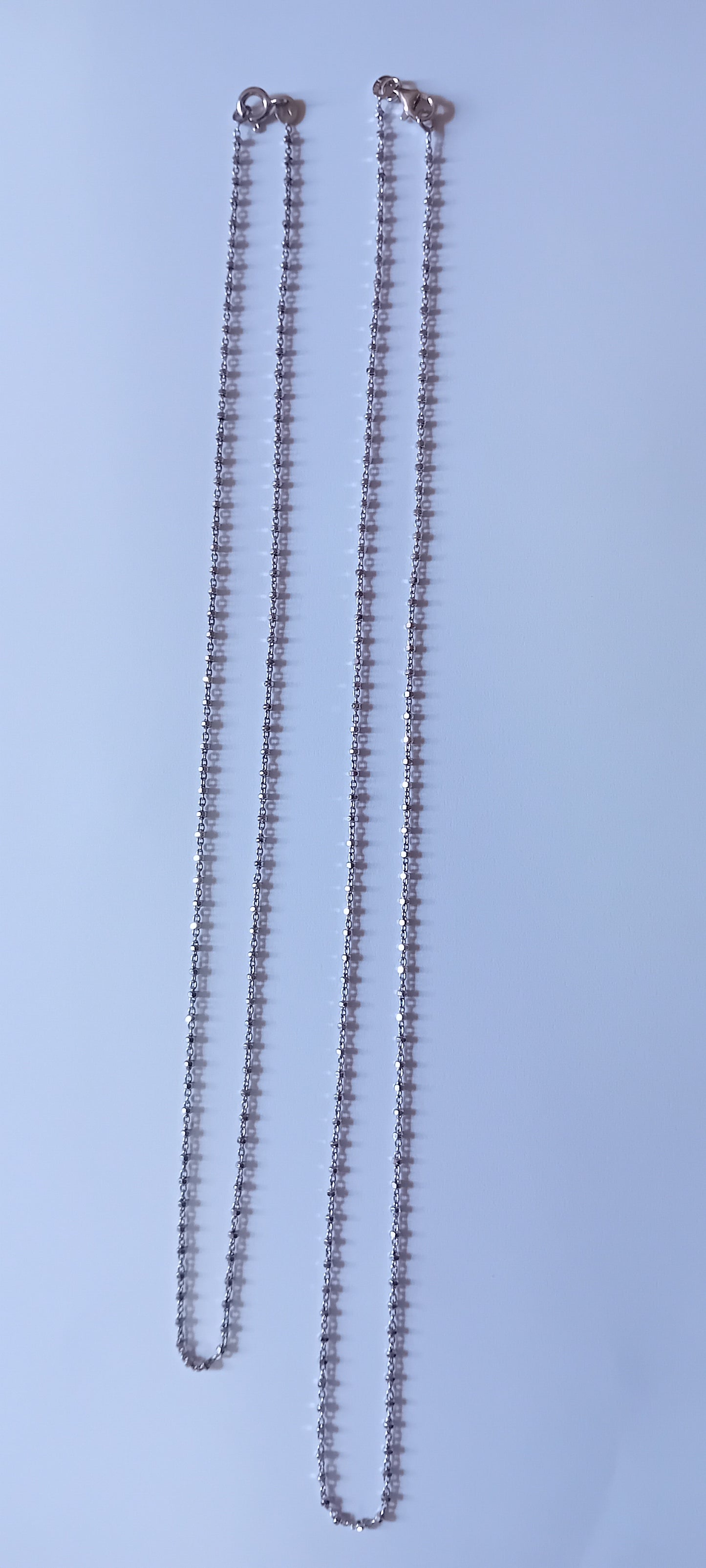 Catena dadi argento 925 rodiato