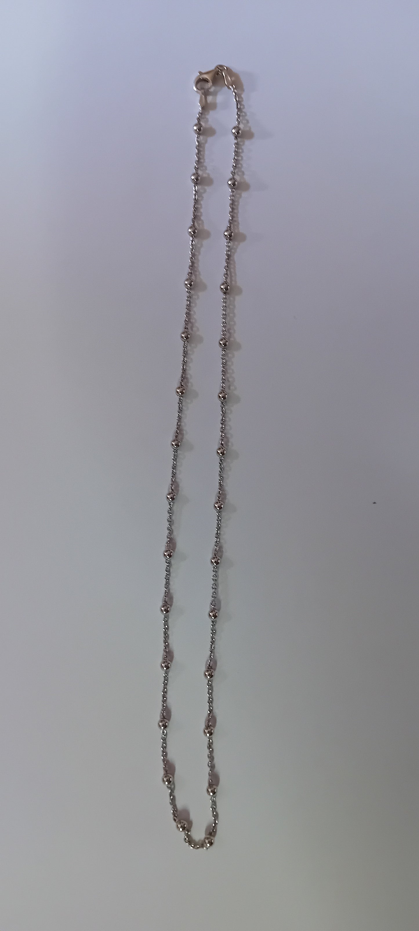 Catena palle argento 925 rodiato