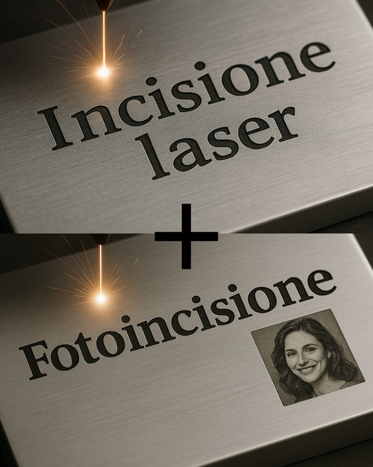 Servizio incisione + fotoincisione (su entrambi i lati)
